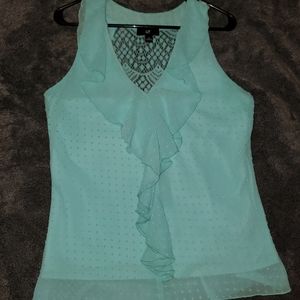 Pastel/Light Blue sleeveless blouse